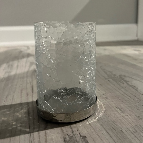 Glass with Metal Bottom Makeup Brush Holder - Picture 3 of 3